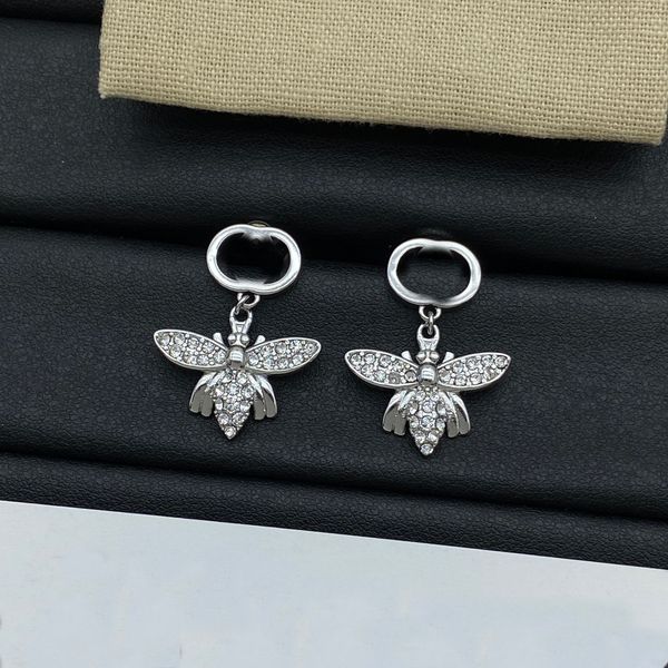 Women 18K Gold Plated Luxury Brand Designers Letters Stud Geometric Ladies Round Crystal Rhinestone Pearl Earring Wedding Party Jewerlry