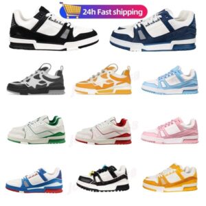 New Designer Trainer Shoes Sneakers Men Women Low Black Baby Blue White Navy Orange Green Tour Yellow Pink Brown Winter Mens Trendy Tennis Outdoor Jogging Walking