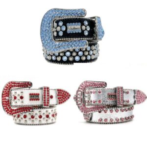 belts for men designer luxury belt womens belt Crystal Fashion Diamond Bb Simon Belt Casual Woman Leather Designer Retro Needle Buckle BeltS 20 Color Crystal diamond