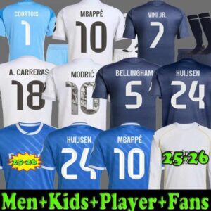 25 26 Soccer Jerseys Camiseta Football Jerseys VINI JR Mbappe Kids VINI JR Bellingham 2025 2026 HUIJSEN REal Player TRENT LonG mADRIds MODRIC Football Shirt kits