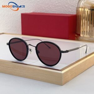 full framed round luxury unisex designer sunglasses for women photochromic buff horn casual cheetah glasses oval eyeglasses for men lunette de soleil with box 0250O