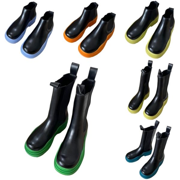 New fashion boots luxury designer shoes letter zhongtong candy shoes women's and men's fashion boots outdoor anti slip motorcycle boots genuine leather warm shoes