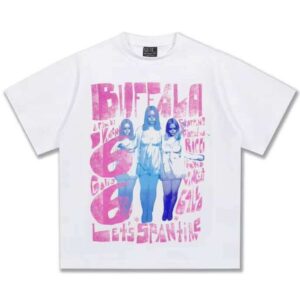 2025 American Thick Cotton Men's Short Sleeve T-Shirt Vintage 3D Cross-Cultural Print Portrait Contrast Base Summer