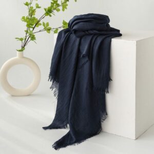 1-301 Women's all-match tassel shawl thickened neck scarf for warmth in solid color