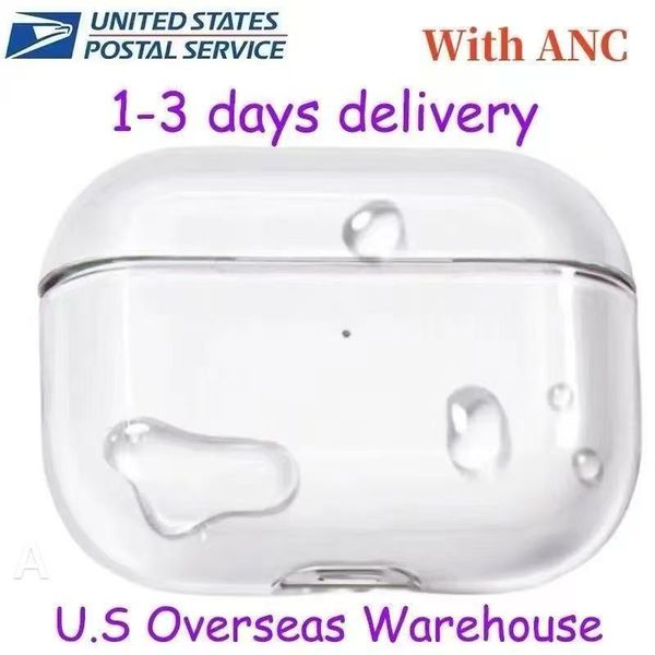 USA Stock For Airpods Pro 2 Air Pods 4 3 Earphones Airpod 4 Bluetooth Headphone Accessories Solid Silicone Cute Protective Case Apple ai Wireless Charging Box TPU Case