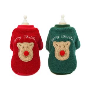 minmin mollyClothes Winter Warm Pet Dog Jacket Coat Christmas Party Clothing For Small Medium Dogs Puppy Fashion Outfit HF45
