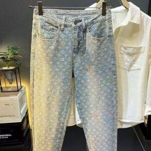 Designer Pant Jeans Trousers Luxury High Long Pants Bottom Denim Jeans Distressed Trousers Classic Loose Womens Mens Elasticity Button Pants