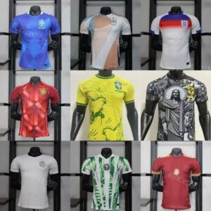 25-26 World Cup Player Version Jerseys Designer Match Wear Home Away Match Shirts Brazil Argentina France Moisture Wicking Mens S 2XL