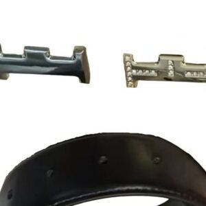 Designer classic men's belt fashion brand genuine leather letter printing men's belt high quality large gold buckle casual business belt box