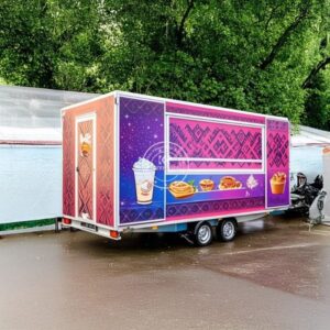 2025 China Hot Dog Cart Beverage Fryer Equipped Concession Burger Van Coffee Bbq Catering Mobile Food Truck Food Trailer