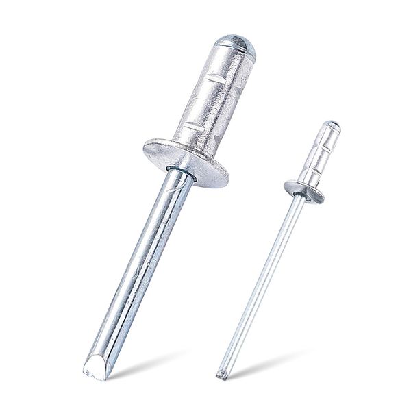 100Pcs Multi-Grip Blind Rivets Aluminium Dome Head Steel Shank Mandrel Increased Take up Strength Which Provide Wide Grip Range