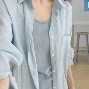 Plus size, unique and beautiful belly covering top, fairy like chubby girl shirt, women's summer sun protection cardigan 3518