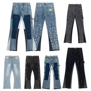 g d Y2k mens jeans designer jean Streetwear Pants Splicing Patch Distressed Washed Baggy Denim Trousers Flare Legging Joggers Uomo Jeans Gallerydeptjeans Fda