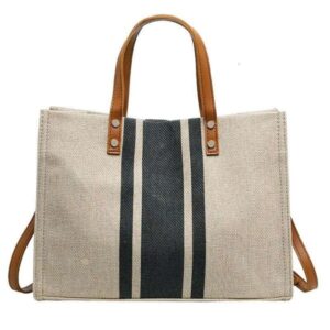 Designer Bag Free Luxury Bag Shipping New Totes Bag For Women Handheld Briefcase Stripe Single Shoulder Large Capacity Canvas