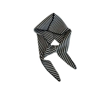 1-356 Women's Striped Hat & Scarf Set – Autumn Winter Warm Shawl with Integrated Headwear