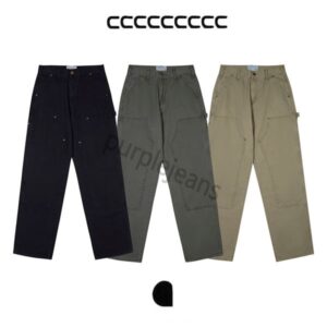 Mens designer Cargo carhartspants Hip Multi Punk Rock Wide Leg Oversized Streetwear pants Cotton Casual loose Hip Hop Carhats jeans fashion