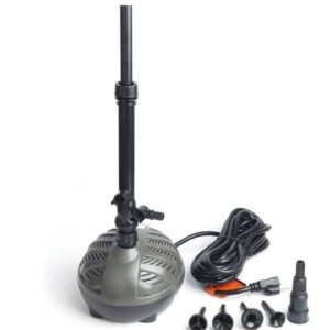 HSP2500N Submersible Water Pump With Fountain Jets – Pond Pump – Submersible Pump – Water Fountain Pump – Aquarium Pump (660GPH Turtle shell)