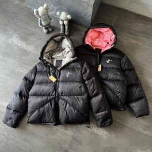 Mens Down Luxury Designer Stu hooded cotton jacket embroidered couple style warm and thick casual cotton jacket