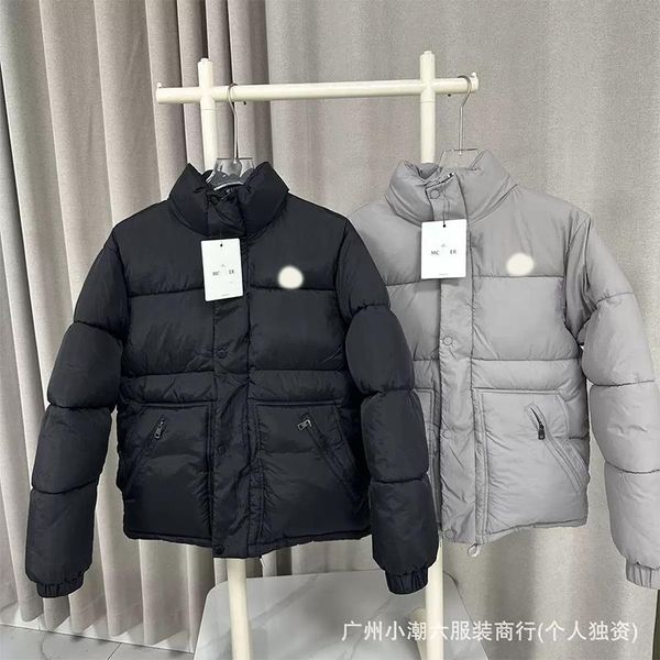 Designer cotton clothes unisex bread clothes warm and thickened solid color short bread clothes simple attendance and winter warmth