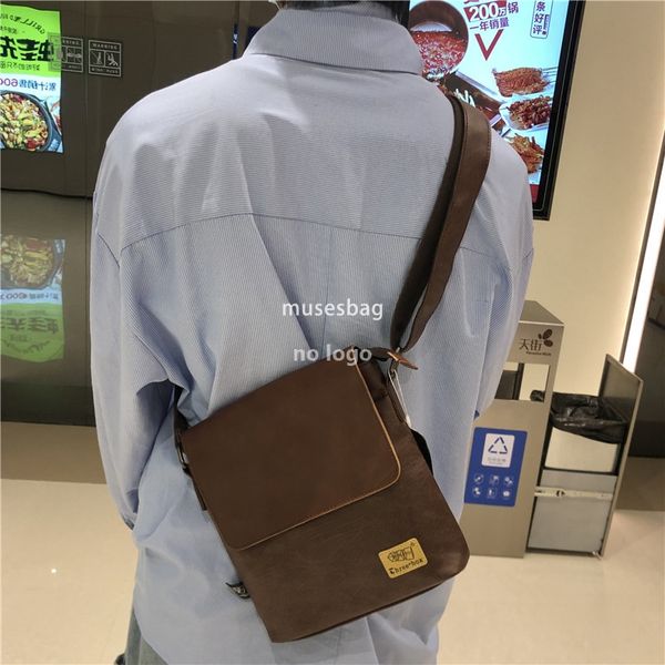 New Korean version of vertical men's shoulder bag casual day crossbody business bag clamshell crossspan bag