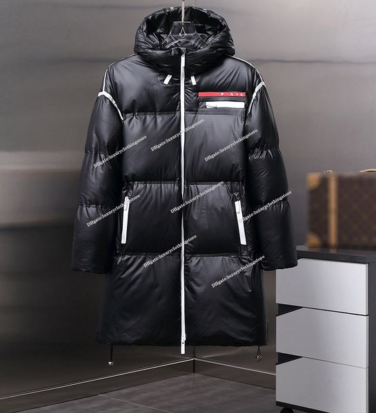 winter New Men Warm Thick Long Down Jacket Coat Mens Hooded Waterproof Black Gold woman Puffer Jacket Men Casual Windproof Parkas Male