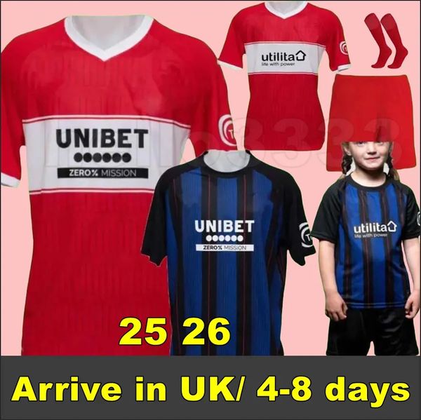 2025 2026 Middlesbrough Soccer Jerseys HACKNEY AZAZ FRY LATTE LATH DEN BERG JONES MCGREE football shirt FORSS CLARKE men kids umniform kit set