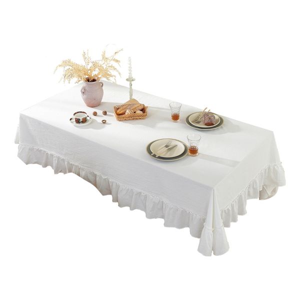 W118 Tablecloth and Satin Table Runner Set Rectangular Party Decoration Tablecloth High Quality Satin Tablecloth