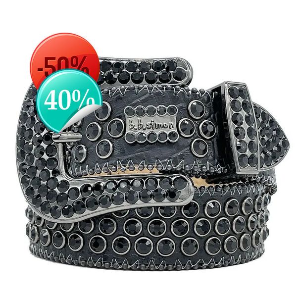 2024 Designer Belt Men Women Bb Simon Belt Luxury Retro Needle Buckle BeltS 20 Color Crystal diamond B i B ilml