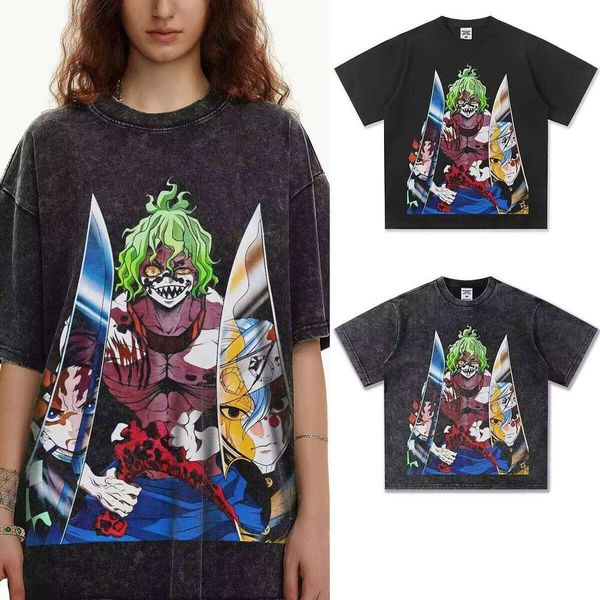 230g Clothing 100% Cotton Letter Print Short Sleeve Fashion Round Neck Loose T-Shirt