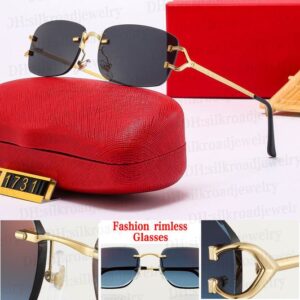 Designer sunglasses Cart Glasses Women's and Men's Sunglasses Frameless New Fashion Sunglasses Sunglasses Driving UV400