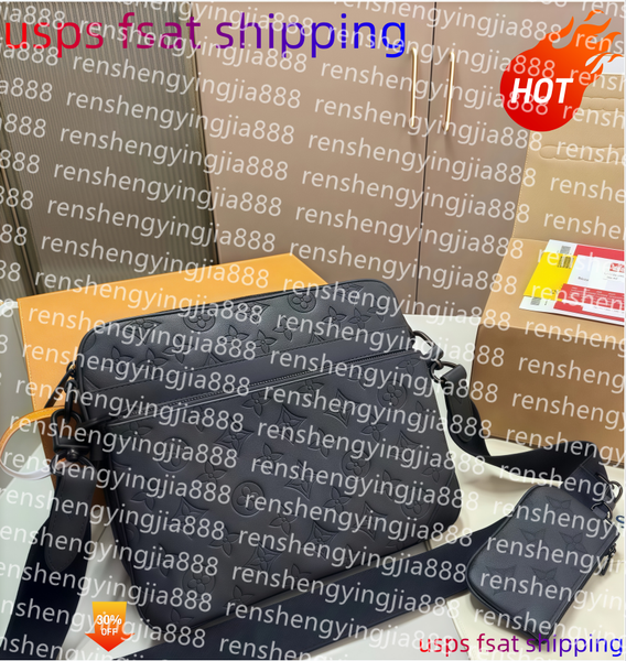 High Quality Designer bags mens womens POCHETTE TRIO Cross Body Wallets Leather tote bag Patchwork handbag shoulder bags Totes Purse Crossbody Bag with dust bag A6