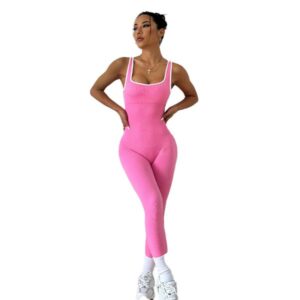 integrated back yoga jumpsuit quick drying and breathable sportswear