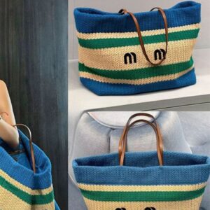 Shoulder Bags Designer Beach tote bag large capacity grass woven women's woven bag Lafite grass letter embroidery shoulder bag