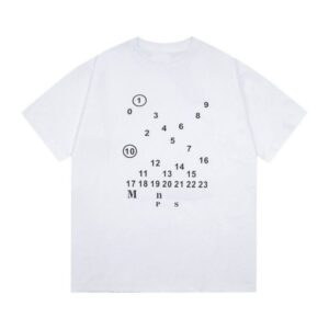 Unisex Designer White T-Shirt with Painted Design