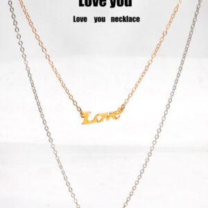 1-piece gold and white gold LOGO pendant thin chain necklace, suitable for women to wear in daily life, on vacation, during travel, etc.