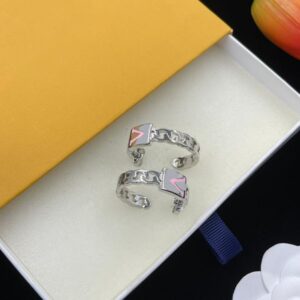 Luxury Women Hoop Earrings Designer Silver Plated Letters Geometric Stud Earrings Jewelry Wedding Party Gift with Box
