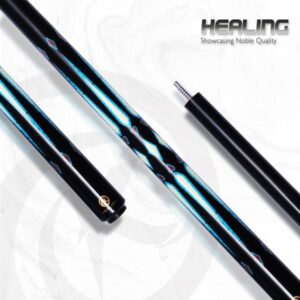 OKHEALING 3 Piece Jointed Snooker Billiard Pool Cue Handmade Tips 12.9mm with Radial Pin Joint 20~22oz Weight Adjust Stick