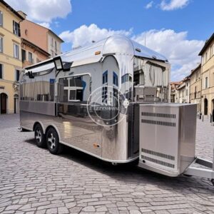 Stainless Steel Customization Food Trailer BBQ Hot Dog Pizza Food Cart With CE DOT Certification