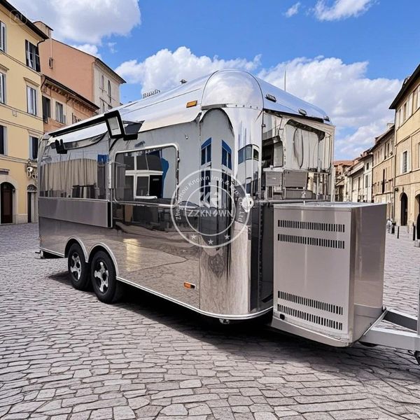 Stainless Steel Customization Food Trailer BBQ Hot Dog Pizza Food Cart With CE DOT Certification