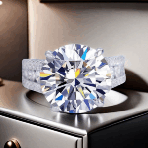 D-color VVS1 10CT Moissanite s925 sterling silver ring, a best-selling star model 950 white platinum-plated ring, ultra-luxurious group set artificial diamond ring