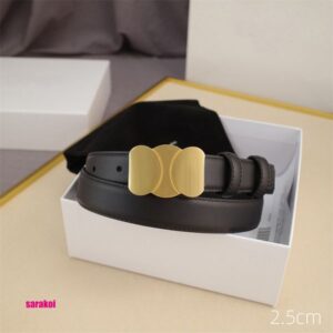 With Box Designer Belt For Women Smooth Buckle 2.5cm Luxury Belts Men Classic Fashion High Quality Leather Girdle Ceinture Waistband