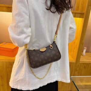 Designer 2025 Shoulder Crossbody Bag High Quality Women's handbag Purse Brown Leather Classic Chain bag Evening Bags