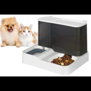 Dog Cat Automatic Feeder And Water Dispenser 2 In 1 Unplug And Prevent Overturning Large Capacity Bowl