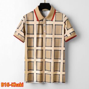 Designer Mens T Shirt Classic Plaid Stripe Cotton Tee High Quality Menswear Asian Size Embroidered Floral Pattern Stylish Top Breathable Fabric Fashion Luxury