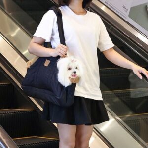 Pet Handbag Cats Carriers Bag Soft Big Capacity with Safety Strap Breathable Pet Carriers Sightseeing Bag