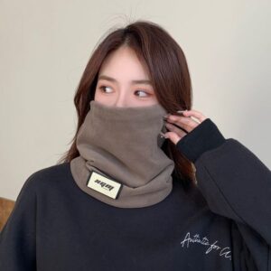 1-726 Warm Fleece Neck Gaiter for Outdoor Cycling – Windproof Cold-Proof Mask