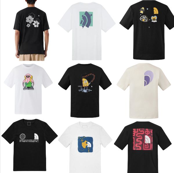 Men's T-Shirts Designer Heavy duty printed silk gloss etched fur loose high version casual versatile