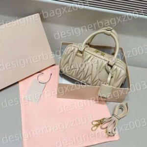 Miuly Designer Muis Arcadie Miue Tote Miuly Bag Bowling Bag Pleated Aventure Bag Arcadie Handbags Small Size Single Shoulder Crossbody Tote New Boston Handbag Women