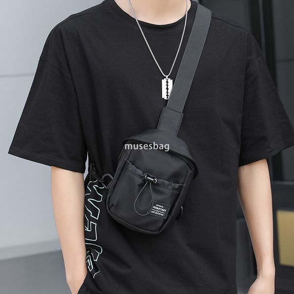 Mini waist pack male fashion brand single shoulder crossbody bag personality fashion trend ins chest bag mobile phone bag small lightweight waist pack