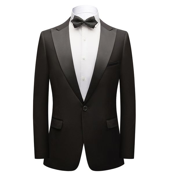 H482 Groom suit men's art exam clothing men's suit black
